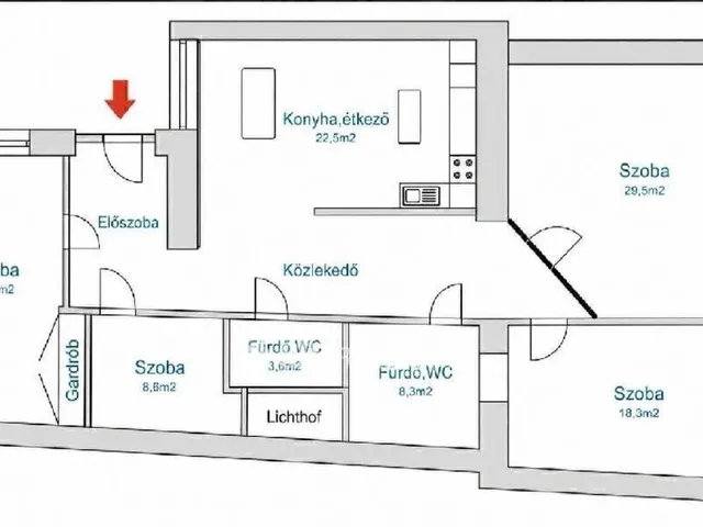 Eladó lakás Budapest VI. kerület 113 nm