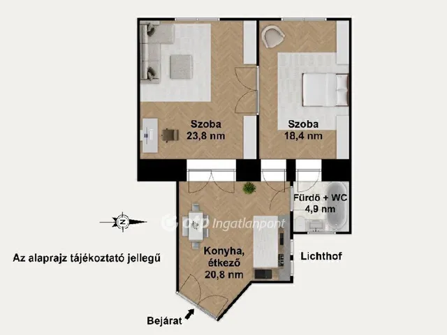Eladó lakás Budapest VIII. kerület, Palotanegyed 75 nm