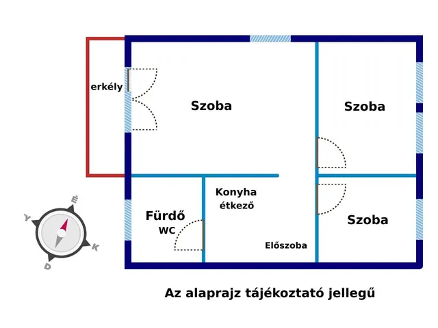 Eladó lakás Halásztelek 60 nm