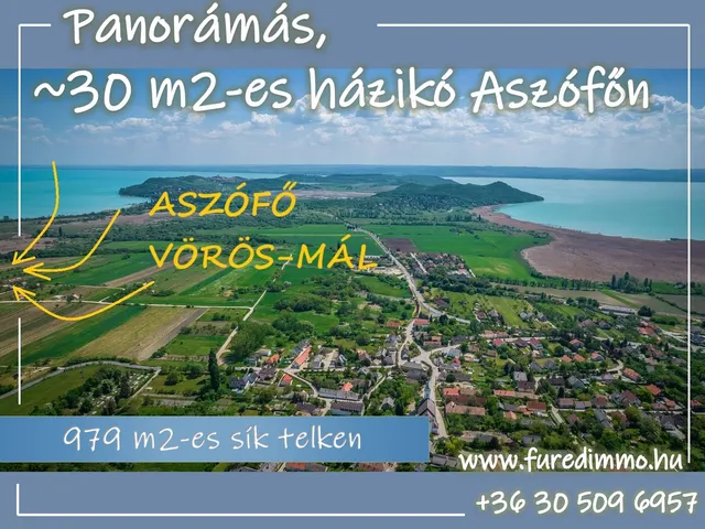 Eladó üdülő és hétvégi ház Aszófő 30 nm