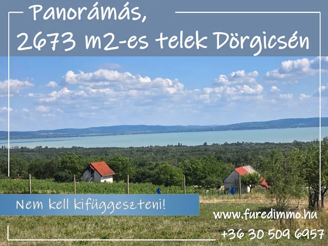 Eladó telek Dörgicse 2673 nm