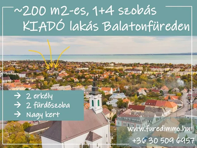 Kiadó ház Balatonfüred 200 nm