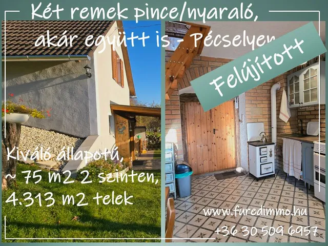 Eladó üdülő és hétvégi ház Pécsely 75 nm