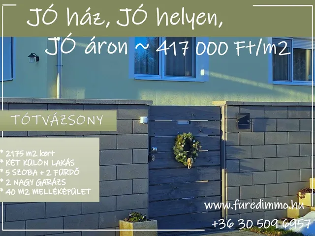 Eladó ház Tótvázsony 300 nm