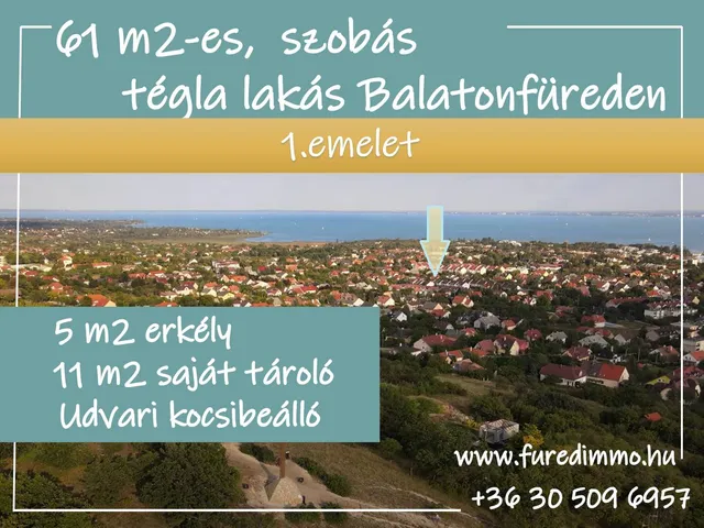 Eladó lakás Balatonfüred 61 nm