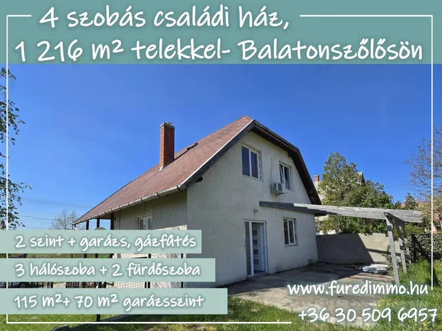 Eladó ház Balatonszőlős 185 nm