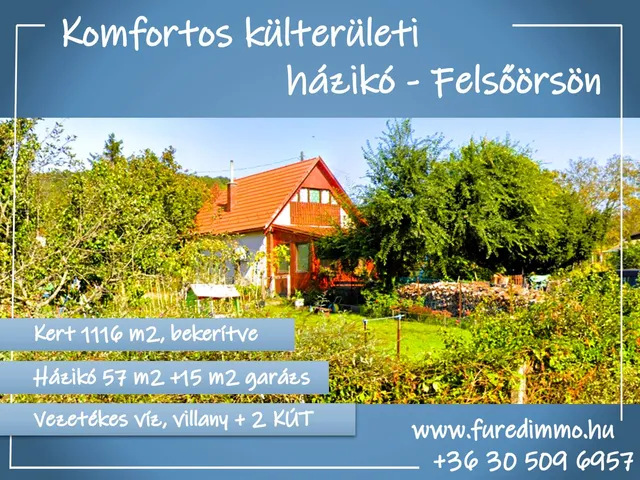 Eladó nyaraló Felsőörs 50 nm