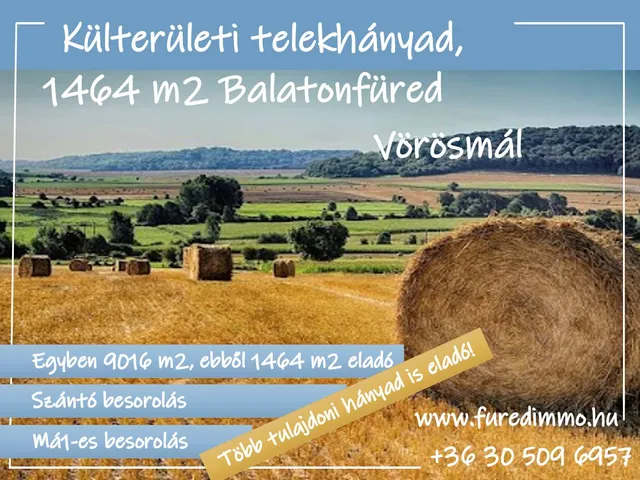 Eladó telek Balatonfüred 1464 nm