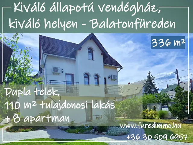 Eladó ház Balatonfüred 336 nm
