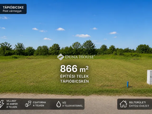 Eladó telek Tápióbicske 866 nm