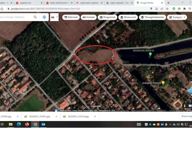 Eladó telek Berekfürdő, Fürdő utca 500 nm