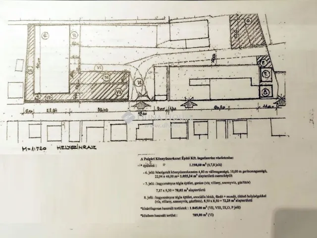 Eladó kereskedelmi és ipari ingatlan Polgár 1198 nm