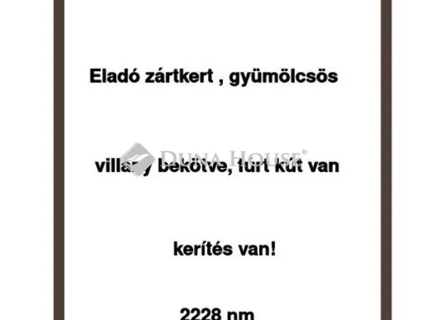 Eladó telek Érd 2228 nm
