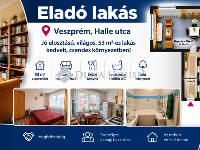 Eladó lakás Veszprém 53 nm