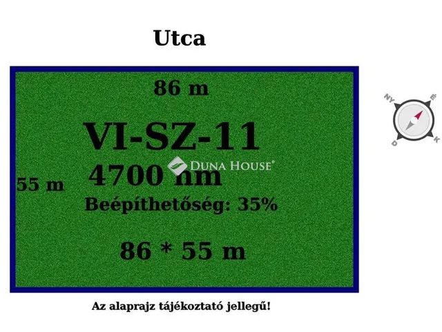 Eladó telek Vecsés 4700 nm