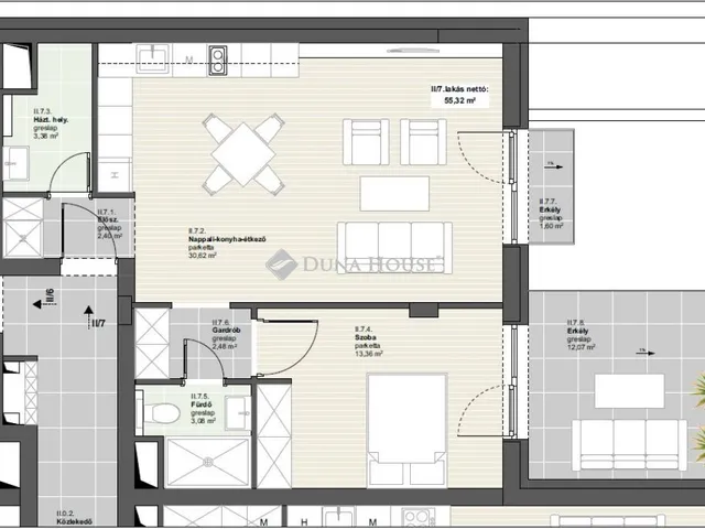 Eladó lakás Budapest XIX. kerület 62 nm