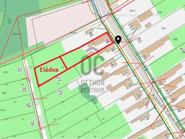 Eladó telek Nagytarcsa 1099 nm