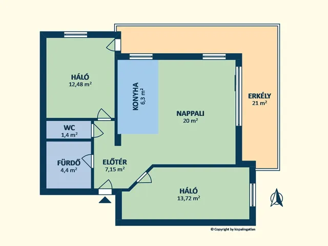 Eladó lakás Budapest III. kerület, Római-part, Királyok útja 65 nm