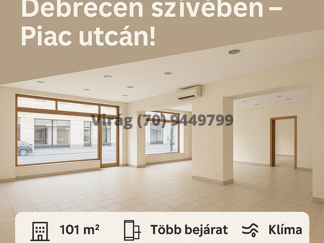 Eladó kereskedelmi és ipari ingatlan Debrecen 101 nm
