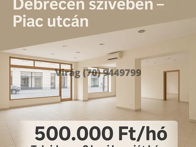 Kiadó kereskedelmi és ipari ingatlan Debrecen 101 nm