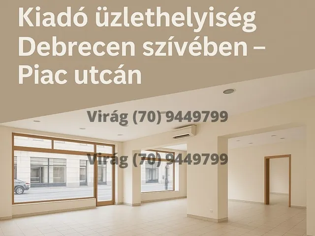 Kiadó kereskedelmi és ipari ingatlan Debrecen 101 nm