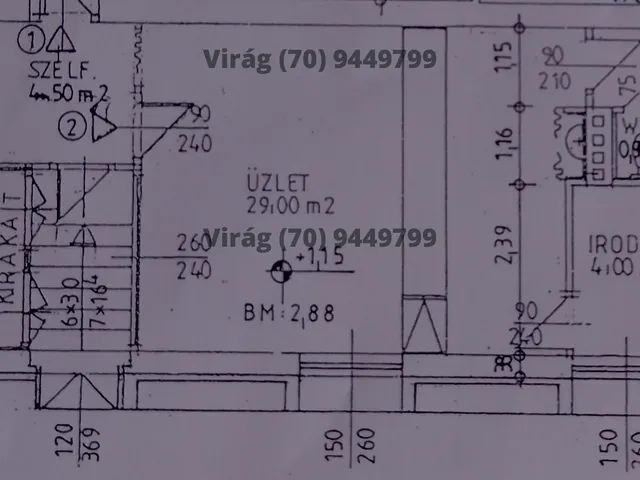 Kiadó kereskedelmi és ipari ingatlan Debrecen 50 nm