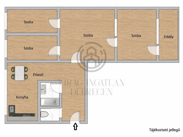 Eladó lakás Debrecen, Trombitás utca 55 nm