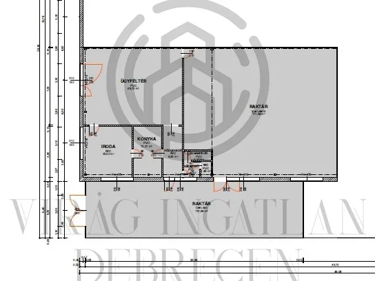 Kiadó kereskedelmi és ipari ingatlan Debrecen 425 nm