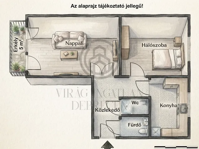 Eladó lakás Debrecen 54 nm