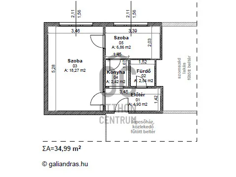 Eladó lakás Miskolc, Belváros, Malomszög utca 35 nm