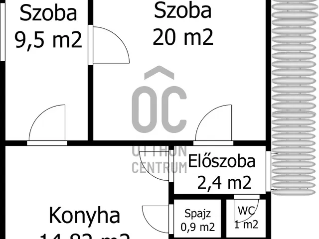 Eladó lakás Edelény 51 nm
