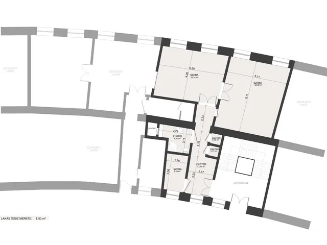 Eladó lakás Budapest XIII. kerület, Újlipótváros 80 nm
