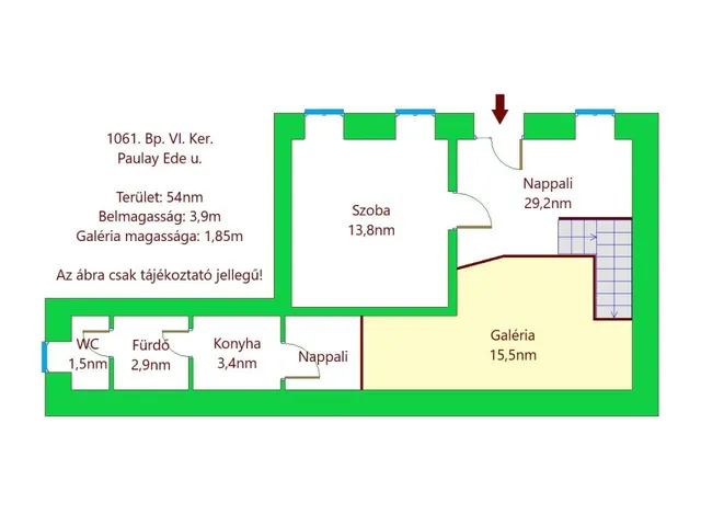 Kiadó lakás Budapest VI. kerület, Nagykörúton belüli terület, Paulay Ede utca 54 nm