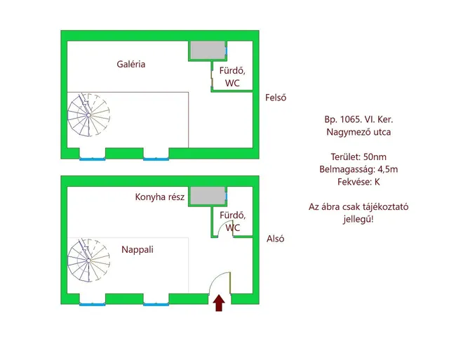Kiadó lakás Budapest VI. kerület, Nagykörúton belüli terület, Nagymező utca 50 nm