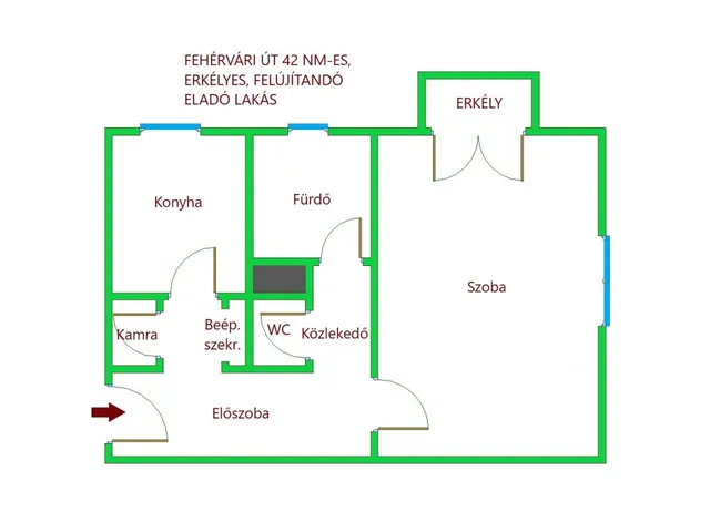 Eladó lakás Budapest XI. kerület 40 nm