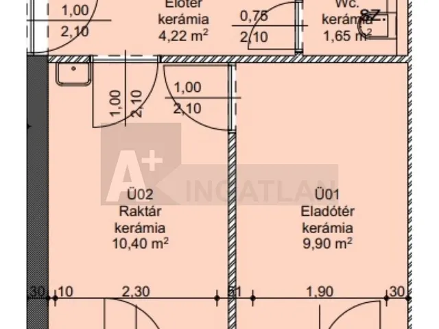 Eladó kereskedelmi és ipari ingatlan Szeged, Felsőváros 26 nm