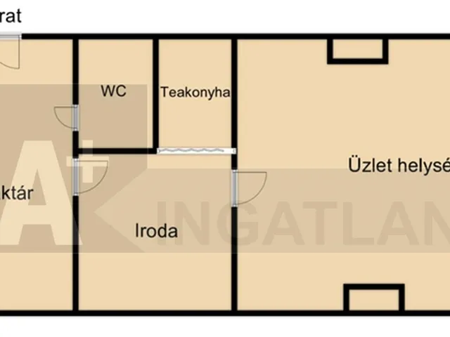 Eladó kereskedelmi és ipari ingatlan Szeged, Belváros 62 nm