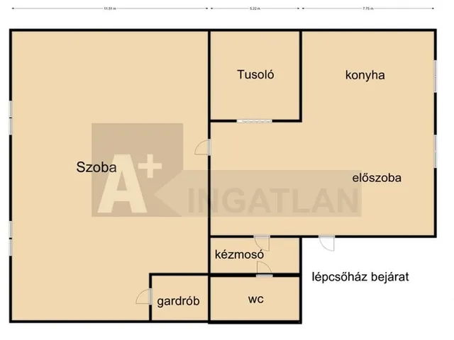 Kiadó lakás Szeged, Belváros 46 nm