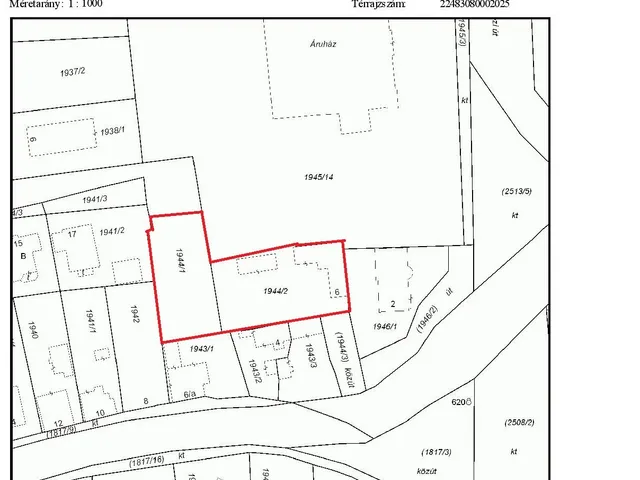 Eladó telek Keszthely 1702 nm