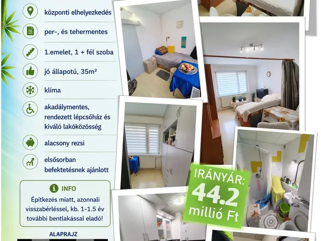 Eladó lakás Székesfehérvár 35 nm