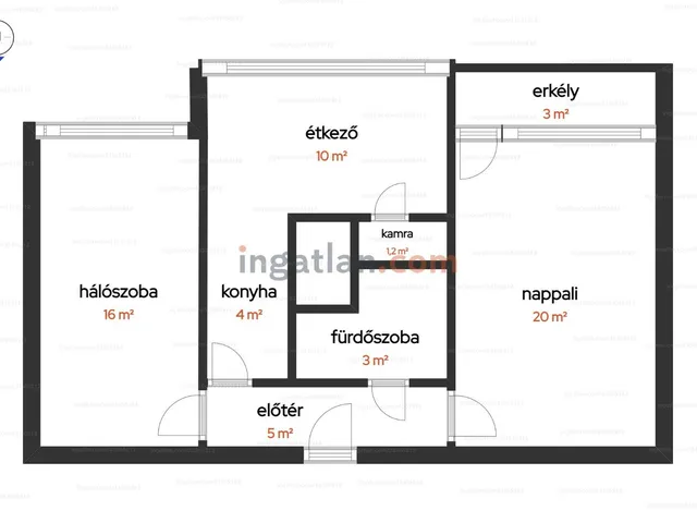 Eladó lakás Debrecen, Nagyerdő 61 nm