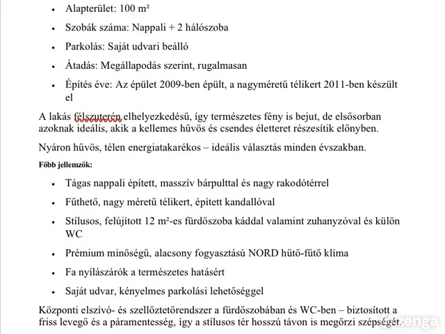 Eladó lakás Sopron 100 nm