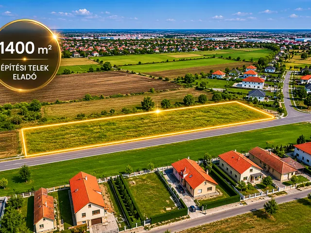 Eladó telek Nyíregyháza, Oros 1400 nm