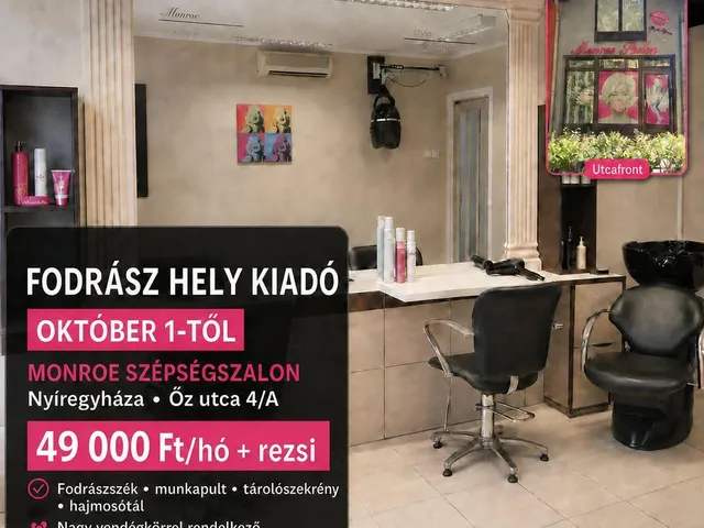 Kiadó kereskedelmi és ipari ingatlan Nyíregyháza, Belváros 35 nm