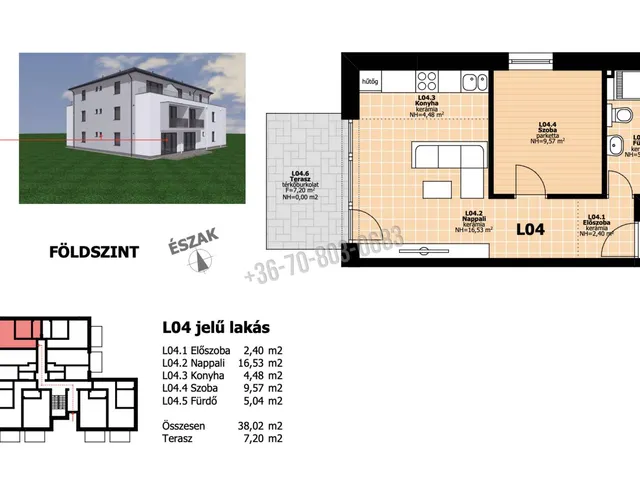 Eladó lakás Hegyeshalom 38 nm