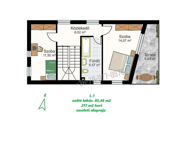 Eladó ház Tatabánya, Panoráma lakópark, Boróka utca 94 nm
