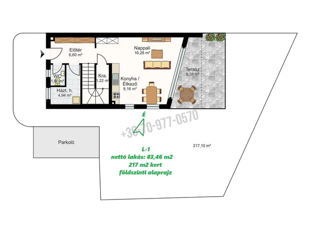 Eladó ház Tatabánya, Panoráma lakópark, Boróka utca 83 nm