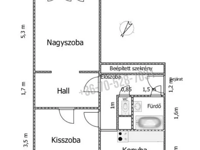 Eladó lakás Tatabánya, Gál István-lakótelep, Gál István lakótelep 55 nm