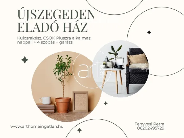 Eladó ház Szeged, Újszeged 121 nm