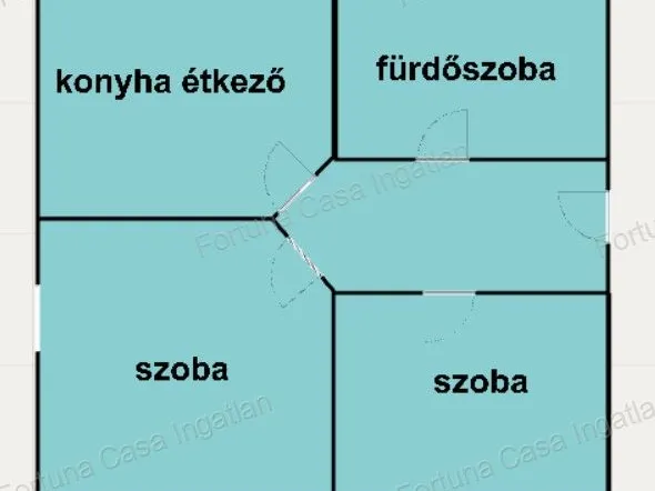Eladó lakás Kecskemét, Hunyadiváros 46 nm